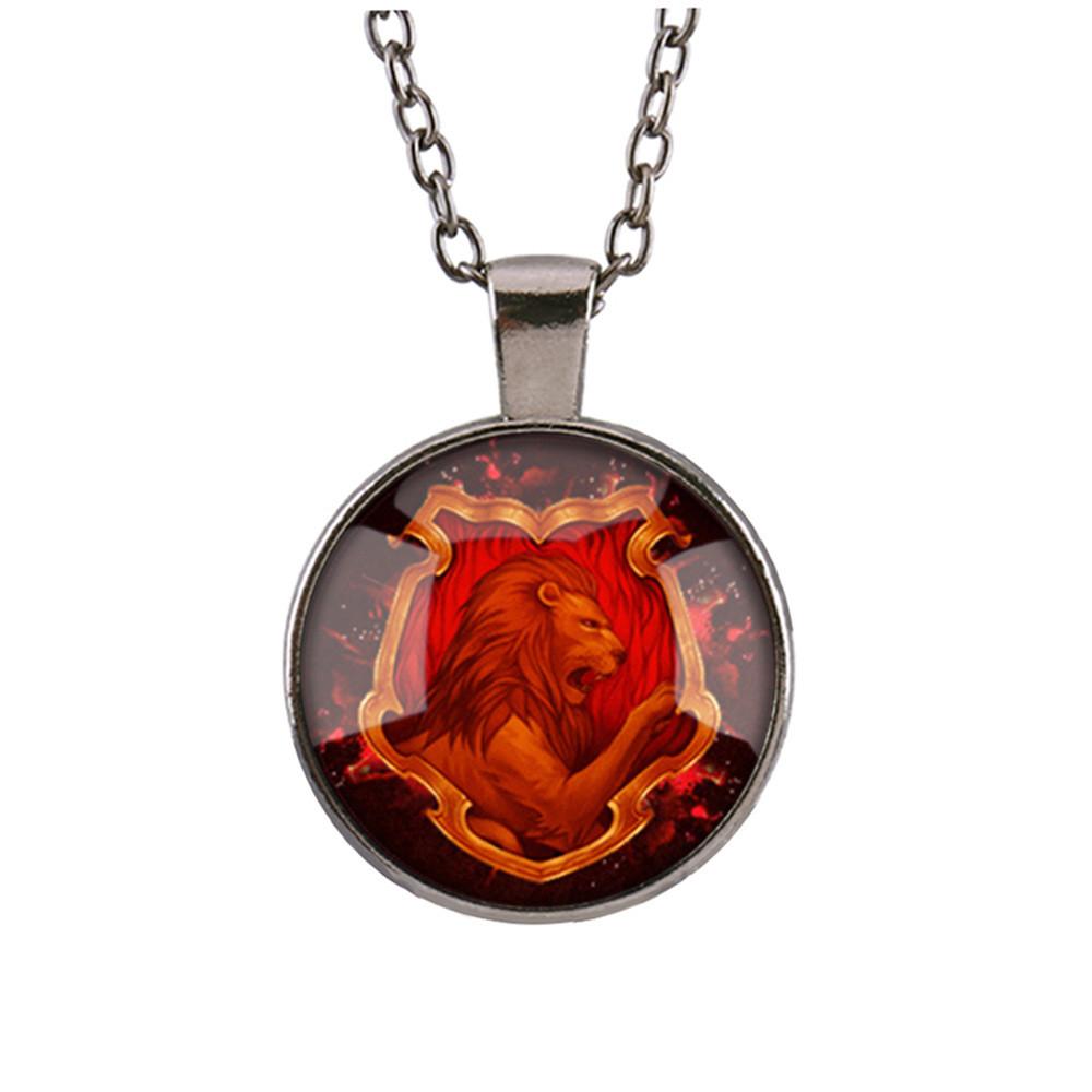 Vintage Harry Potter Gryffindor Schools Badge Pendant Locket Decor Necklace