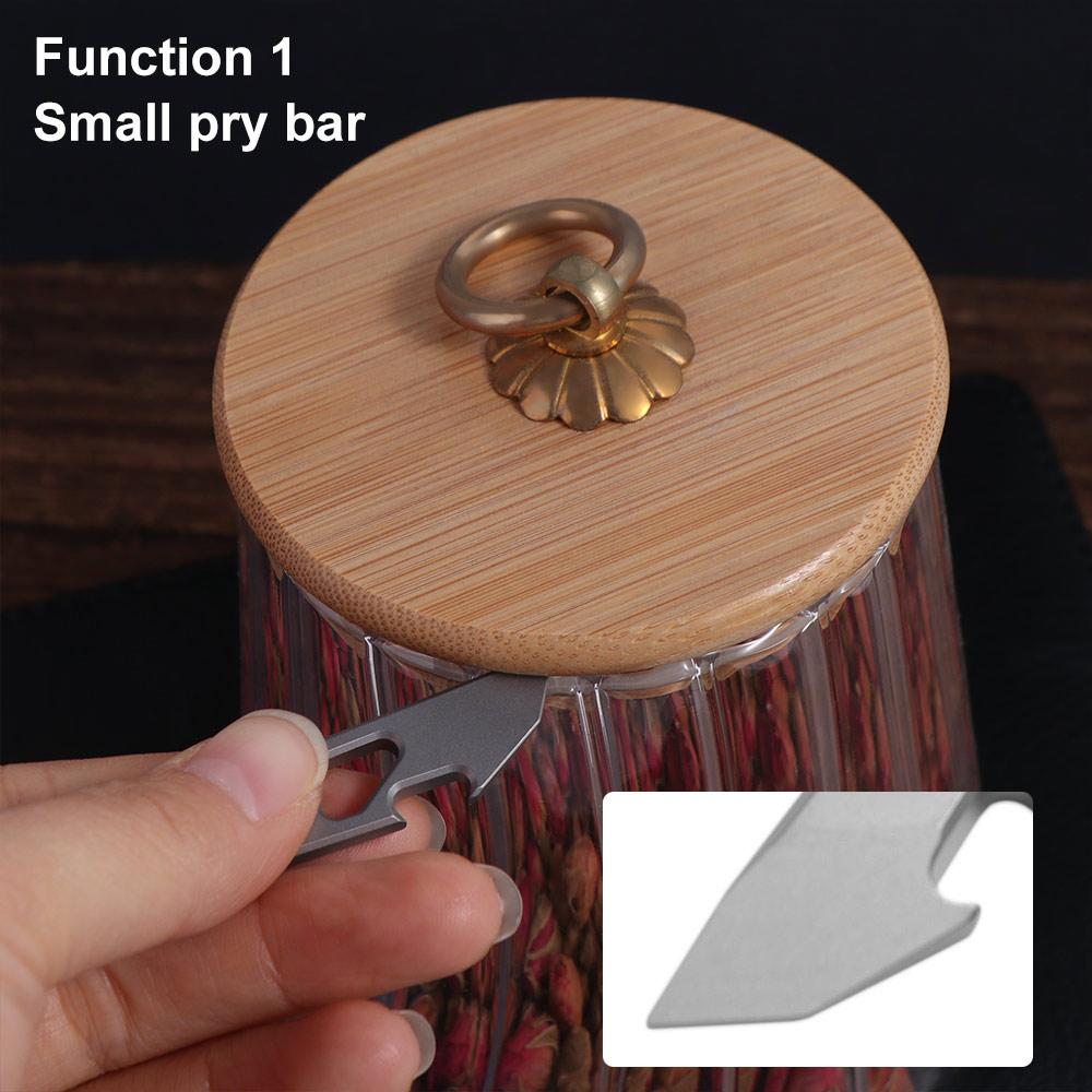 Wrench 55mm Mini Pry Bar TC4 Titanium Alloy Portable Bottle Opener Multipurpose Durable Keychain Pendant Open Delivery Tool