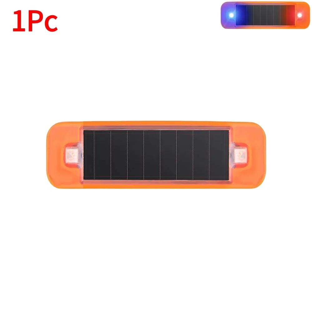 Car Solar LED Warning Light Night Ride for Motorcycle Electric Vehicle Bicycle Tail Light Anti-rear Strobe Warning Light 1-10Pcs