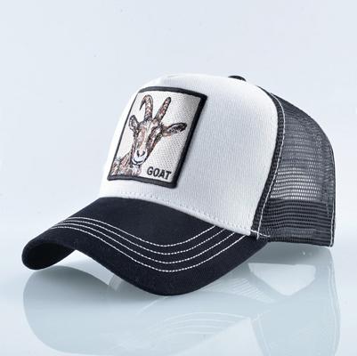 Fashion Baseball Cap Men Women Snapback Hip Hop Bone Bill Goat Embroidery Streetwear Trucker Hats Breathable Mesh Black Hat