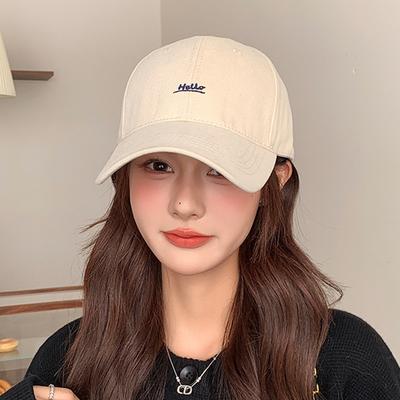 Lettered Baseball Cap for Women Korean Style Versatile Soft Top Brushed Baseball Cap for Men In Autumn and Winter