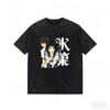 HYOUKA Washed Tshirt Personality Clothes NewModel Anime Tshirt Year Round Clothing Plus Size Unisex Streetwear Hot Product Tee