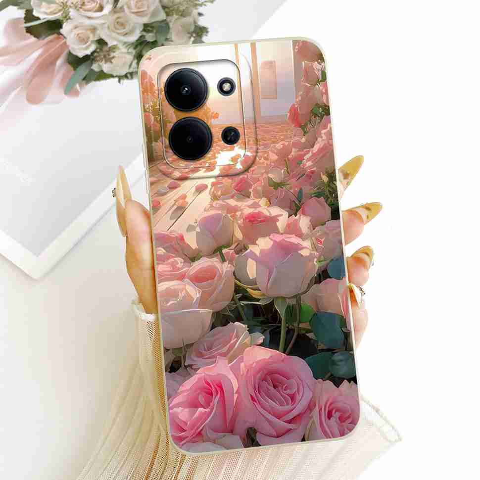 For Xiaomi Redmi 15C 4G Case Cute Couple Flower Cartoon Cover Phone Case For Xiaomi Redmi 15C Redmi15C 4G 5G Back Cover Capa