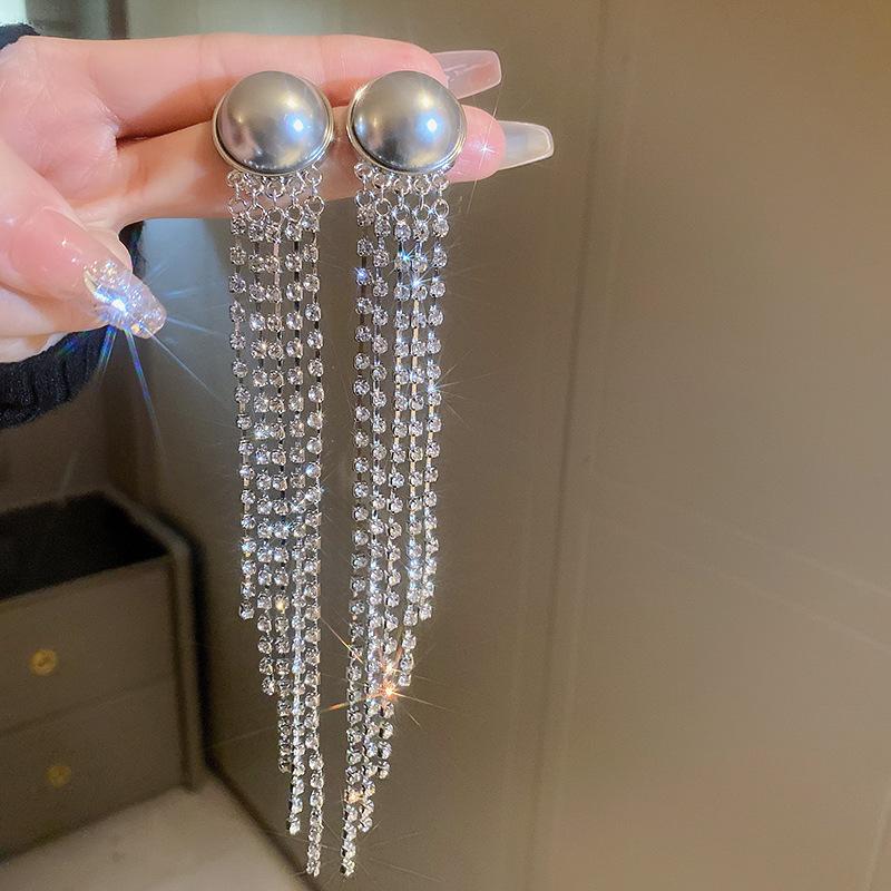 Love Long Fringed Earrings Heavy Industry Temperament Earrings Light Luxury Fashion High Sense Earrings Women