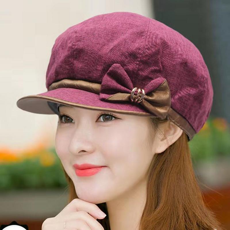 Face-Slimming Women's Beret: Loose Fit, Short Brim Newsboy Painter Hat for Spring & Autumn