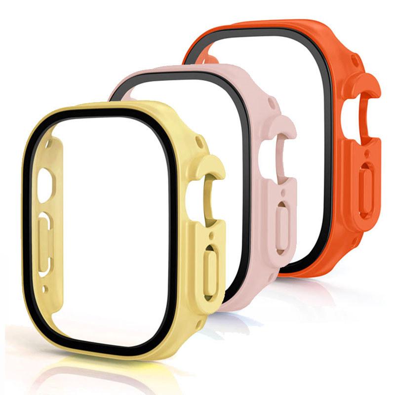 3Pack Tempered Glass+Case PC Bumper Screen Protector Cover for Apple Watch Ultra 3 49mm for iwatch series Ultra 3 2 1 49mm
