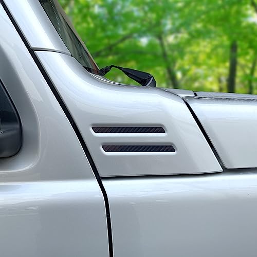 

Наклейка из карбона Jimny Dummy Duct Jimny Sierra Набор режущих наклеек из 4 штук для 1 автомобиля Jimny JB64 JimnySIERRA JB74 Модификация в стиле воздухозаборника Глянцевая Водостойкая