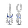 925 Silver DreamCatcher Hoop Earrings Turquoise Zircon Earrings For Women Fine Birthday Jewelry Gifts