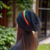 Striped Color Jamaica Knitted Hat Hip Hop Hat Skull Caps Weaving Reggae Hat  Winter Autumn