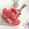 Baked Edge Rose Artificial Flowers, Silk Flowers, Lychee Rose Hand-held Bouquets, Home Interior Decoration Ornaments, Artificial Flowers
