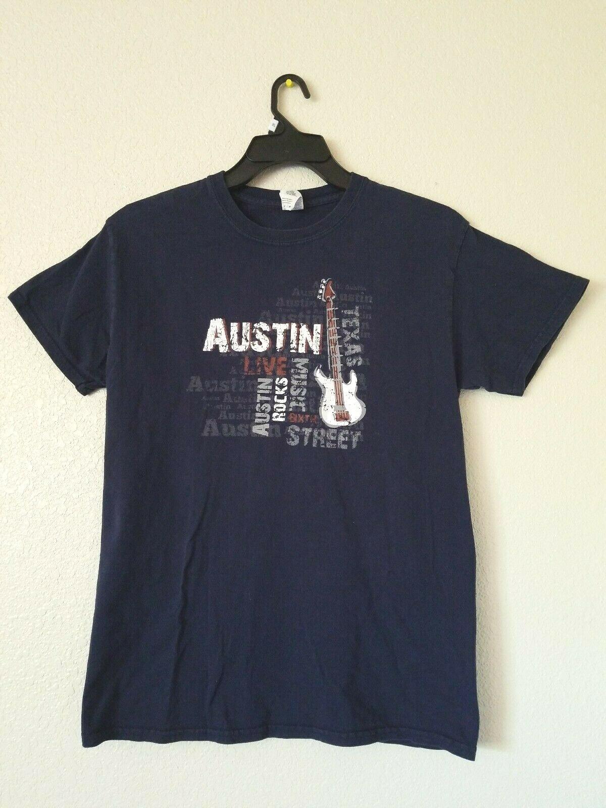 Nice AUSTIN Texas Live Rock Music Guitar Size M Tee Shirt Unisex S