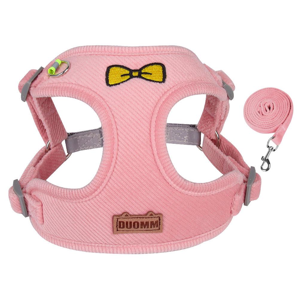 Reflective Vest-Style Dog Harness & Leash for Small Breeds