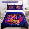Set Lenzuola 3 Pezzi Stampato Lamine Yamal Morbido Traspirante Copripiumino Federe Set Lavabile Decorazione Camera da Letto Regalo per la Casa