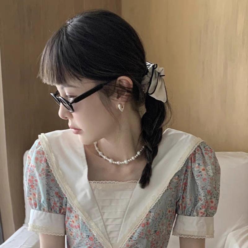 Naszyjniki Łańcuszki Naszyjnik z Imitacji Pereł Damski Naszyjnik z Łańcuszka Pereł Choker Biżuteria Idealny Prezent dla Dziewczyny Kobiety