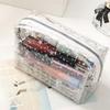 Clear Makeup Bag Fashion Transparent Travel Portable Mini Wash Storage Bags Sequins Stars Print Women Zipper Cosmetic Bag