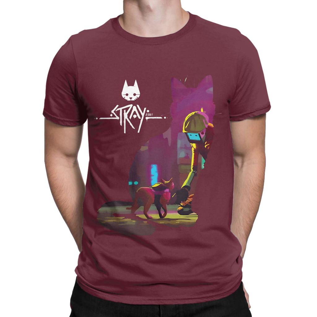 Stray Gioco Città Arte Grafica Divertente 100% Cotone Maglietta Stray Tees Top Per Unisex