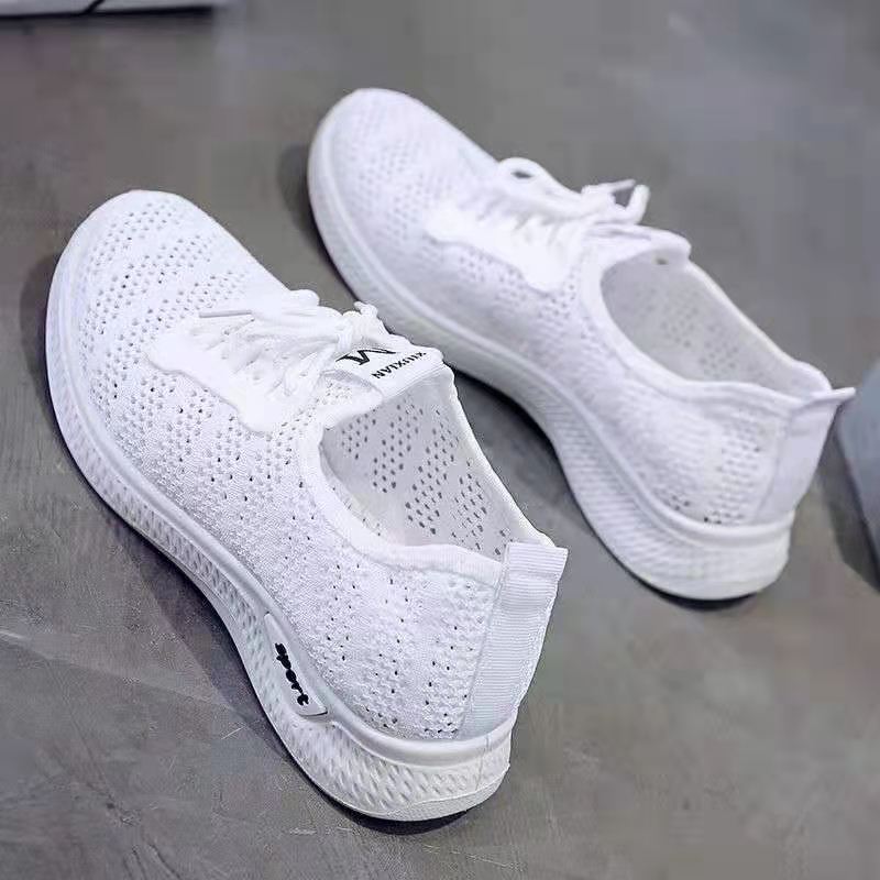 Women Shoes 2025 Mesh Breathable Flat Shoes Women Platform Wedge Sneakers Women Hollow Out Casual Shoes Zapatillas De Mujer