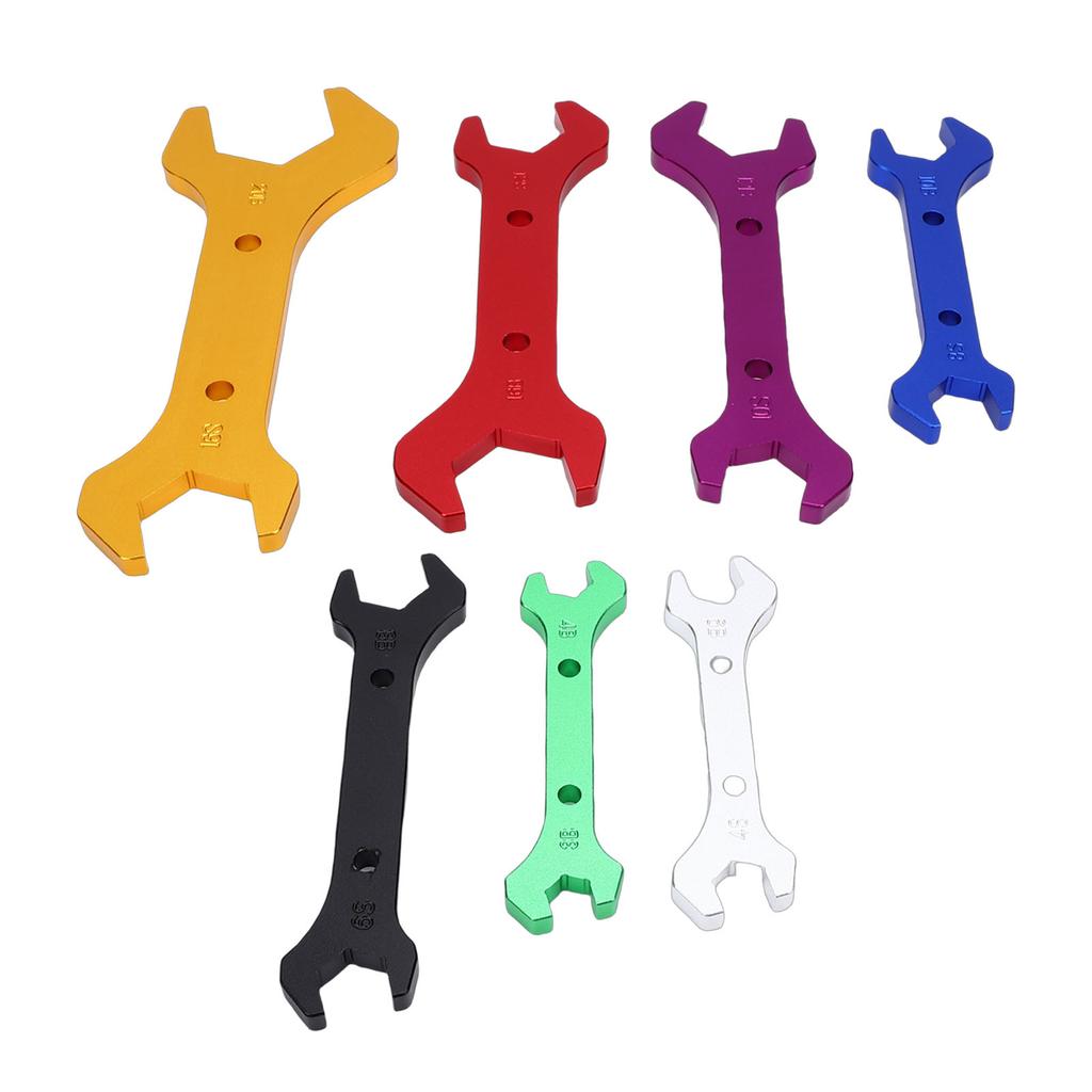  7PCS Double Ended AN Wrench Set Aluminum Alloy Spanner Tool for AN3 To AN20 Fittings 