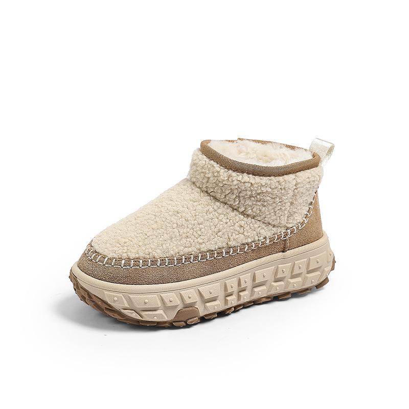 Bottes de neige d'hiver en peluche à tige haute pour femmes 2024: À semelles épaisses, chauds et confortables