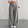 Corduroy-Textured Women's High-Waisted Wide-Leg Pants | Relaxed Fit Side Pockets & All-Season Comfort, Machine Washable Beige Trousers