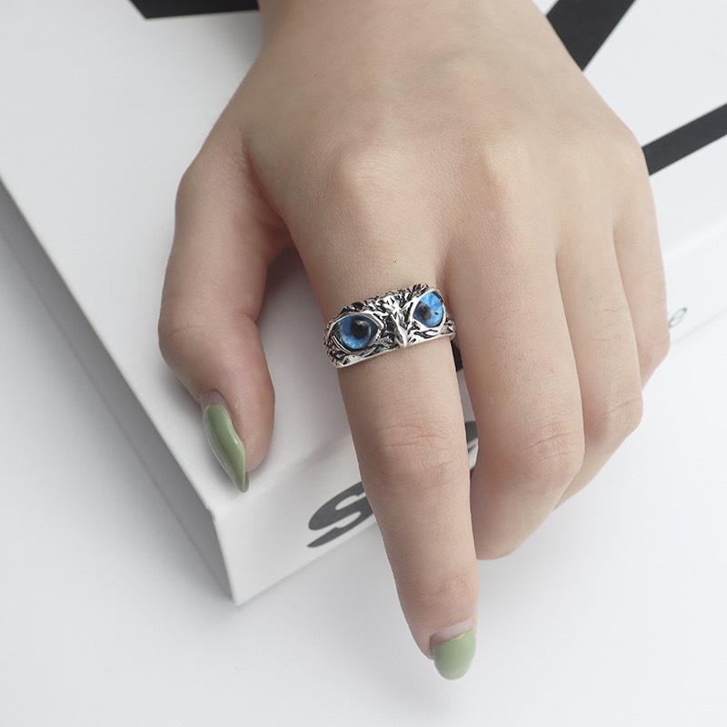 

Регульоване модне кільце з блакитною совою - Креативні прикраси з маленькими тваринами