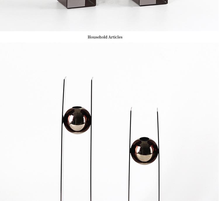 Modern Light Luxury Metal Vase for Dried Flowers, Home & Hotel Decor