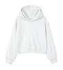 Silver Fox Velvet Women's 450g Heavyweight Hooded Sweatshirt - Short, Trendy Drop Shoulder Pullover for Autumn/Winter 