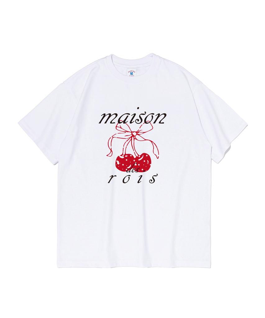 ROIDESROIS Maison French Cherry Short Sleeve T-Shirt (White)
