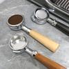 58MM bodenloser Siebträger Zwei-Ohren 2 Tassen Korb Holzgriff Für Nuova Simonelli Espressomaschine Kaffeemaschine Barista Werkzeuge