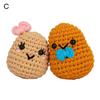 Häkelset für Kinder, niedliche Biene, Kartoffel, Topfpflanze, Paar, Katzenform, Strickpuppe, Anfänger-Häkelset, DIY-Strickzubehör