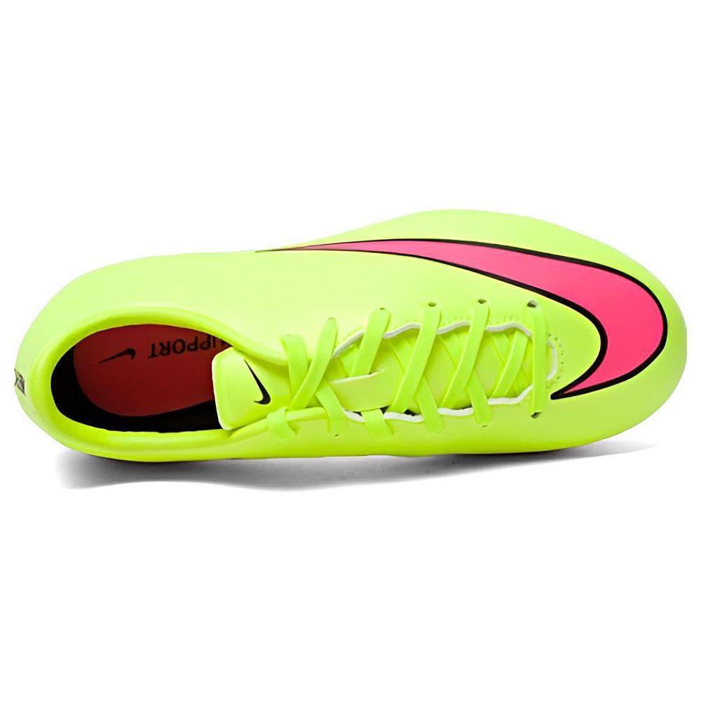 Nike Mercurial Victory 5 Jr Ag Artificial Grass Non-Slip Shock Absorption Low-Top Soccer Shoes Kids sneaker Green Red 651637-760