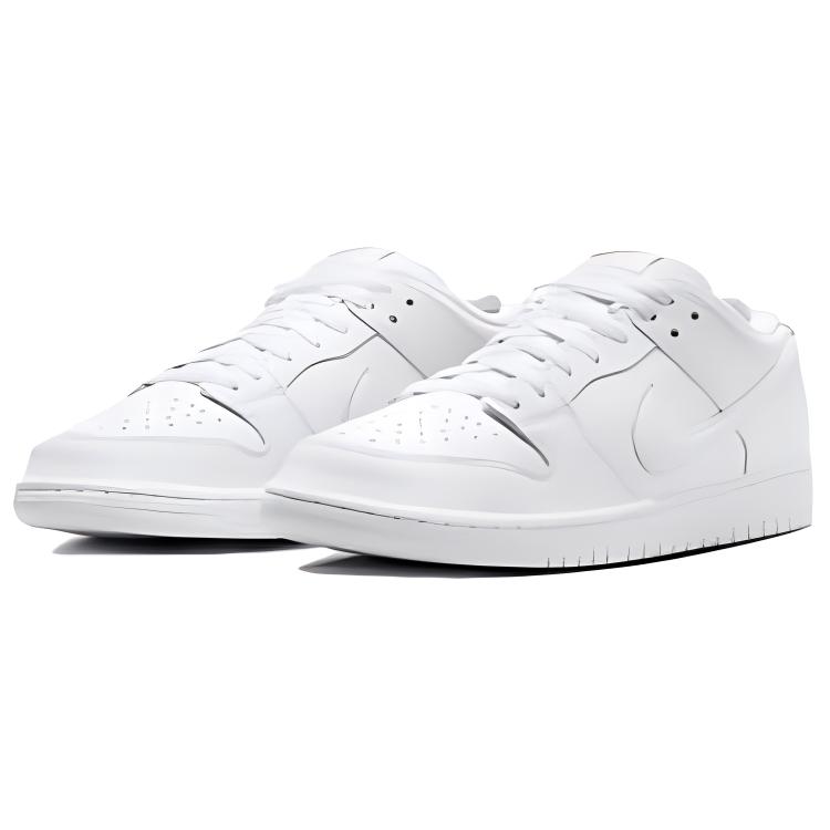 Nike Mens Dunk Low Pro SB Triple White Unisex Sneakers FJ1674-100