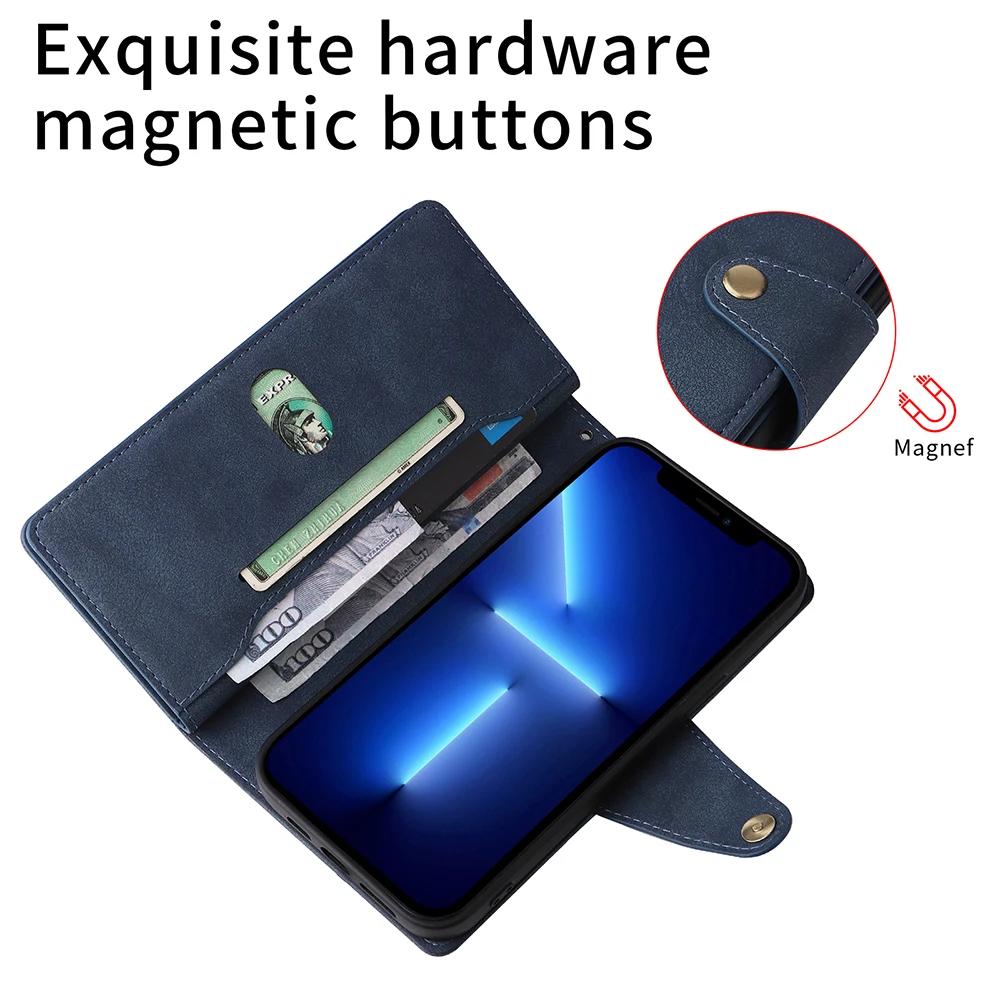 For Oneplus Nord 2 5G N10 N100 N20 N200 N300 Wallet Zipper Multi-card Leather Case 1+ 10 Pro 5G 9 Pro 8 7 7T Pro Phone Cover