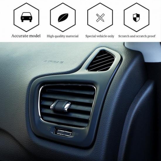 For Jeep Compass 17+ Dashboard Side Air Outlet Vent Cover Frame Trim Accessorie