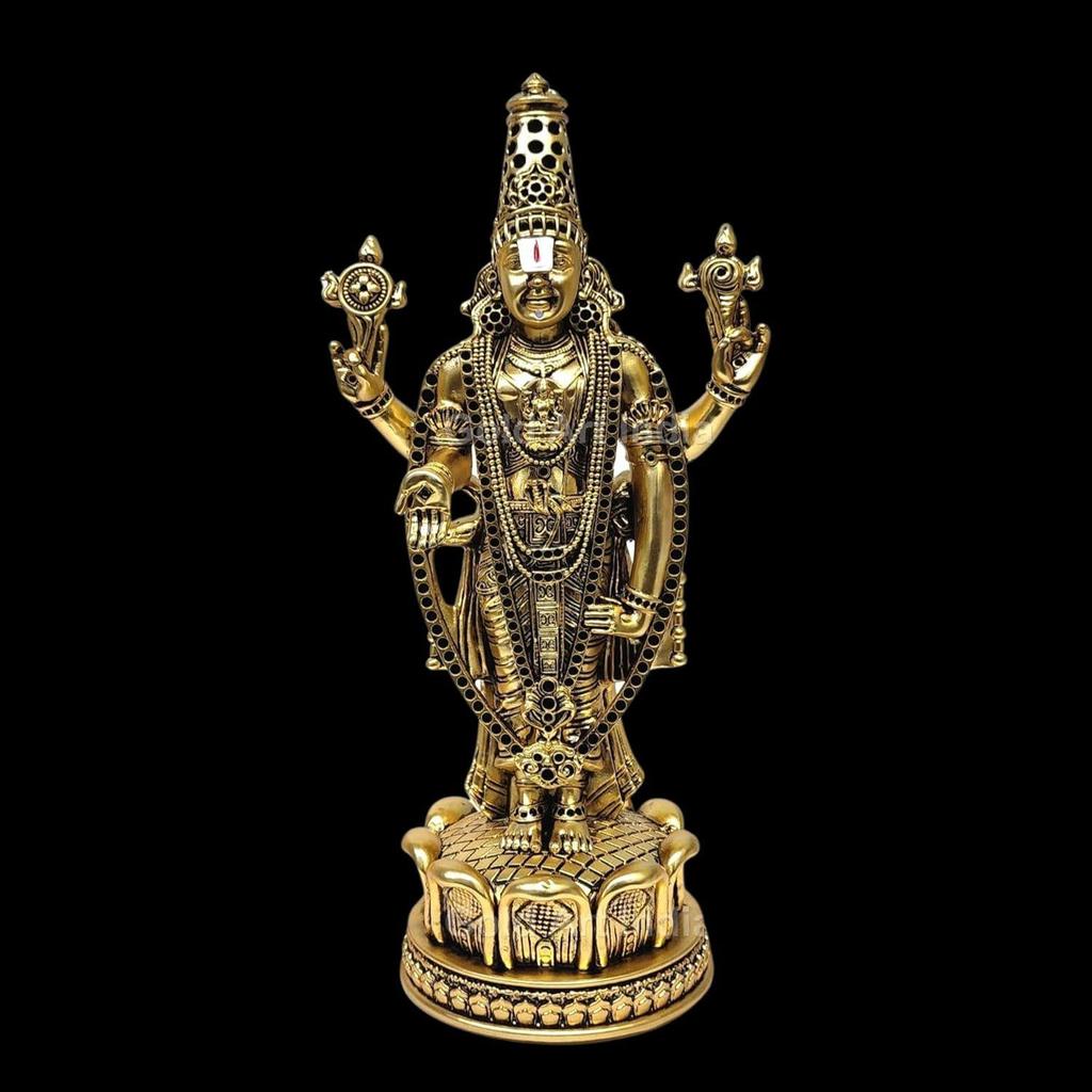 Lord Tirupati Balaji Idol Murti for Mandir | Pooja Room Lord Vishnu Shree Venkateswara Swamy Statue God Balaji Home Decor Showpiece