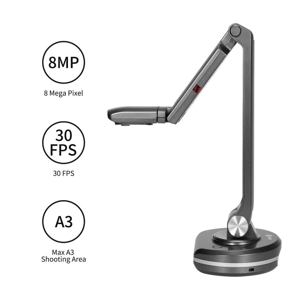 JOYUSING V500S USB 2in1 Document Camera & Book Scanner Webcam with Auto Focus 8 Megapixel