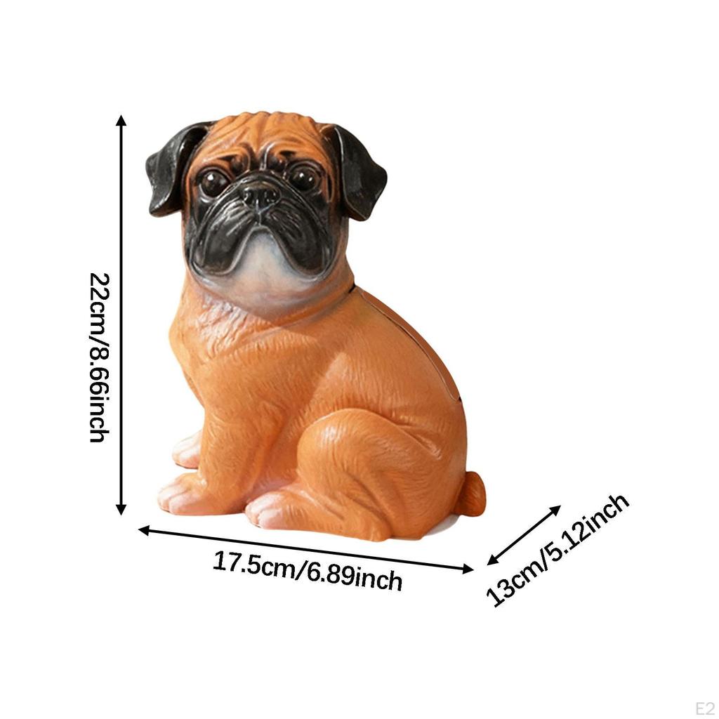 Pug Shape Tissue Holder Small Dog Statue Bedroom Bar Entryway Decorative Creative Apartment Porch