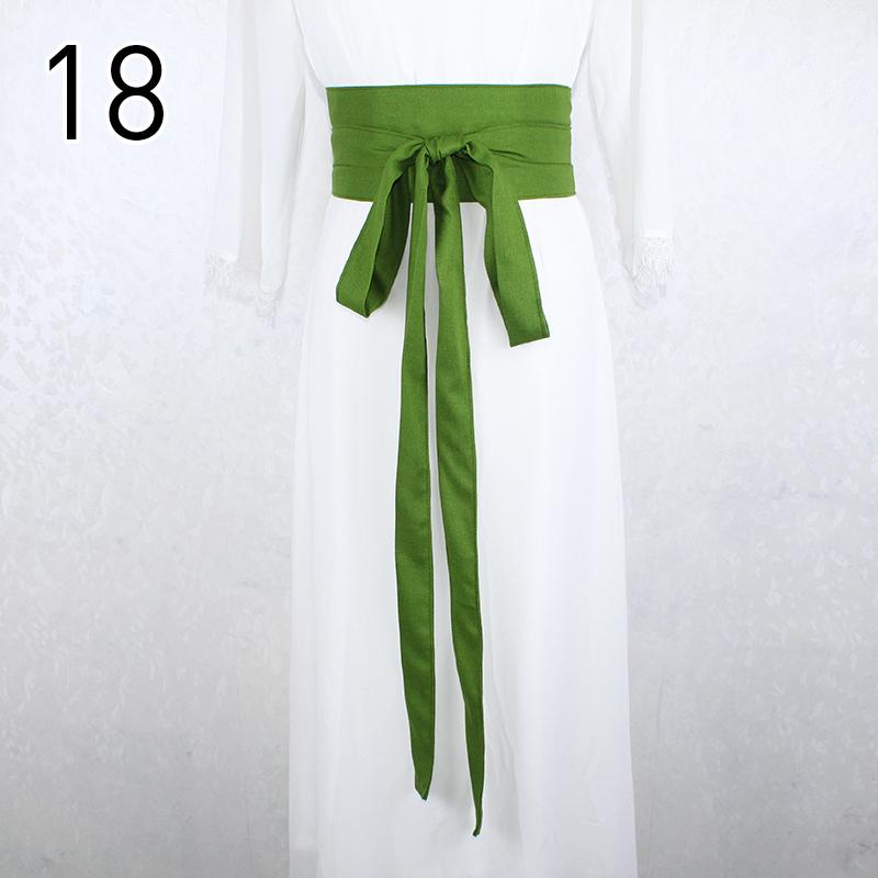 360cm Traditional Chinese Hanfu Waist Belt Cotton Linen Long Silk Sash Antique Elegant Solid Color Dress Decor for Women