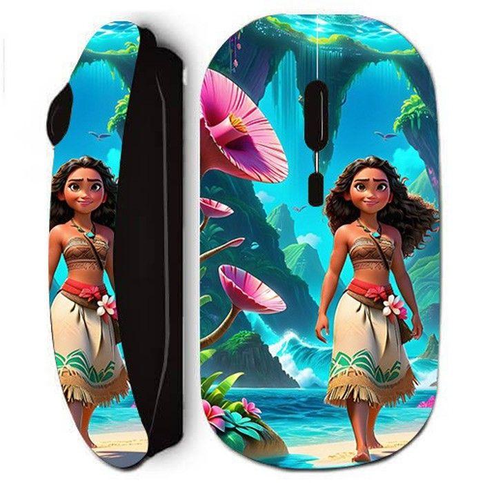 Souris sans fil - VAIANA - ART ANIME - Noir - Ergonomique - Optique