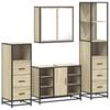 4 Piece Bathroom Furniture Set In Sonoma Oak Engineered Wood
