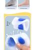 White Silicone U-Shaped Three-Quarter Shock Absorption Insoles for Casual Sports