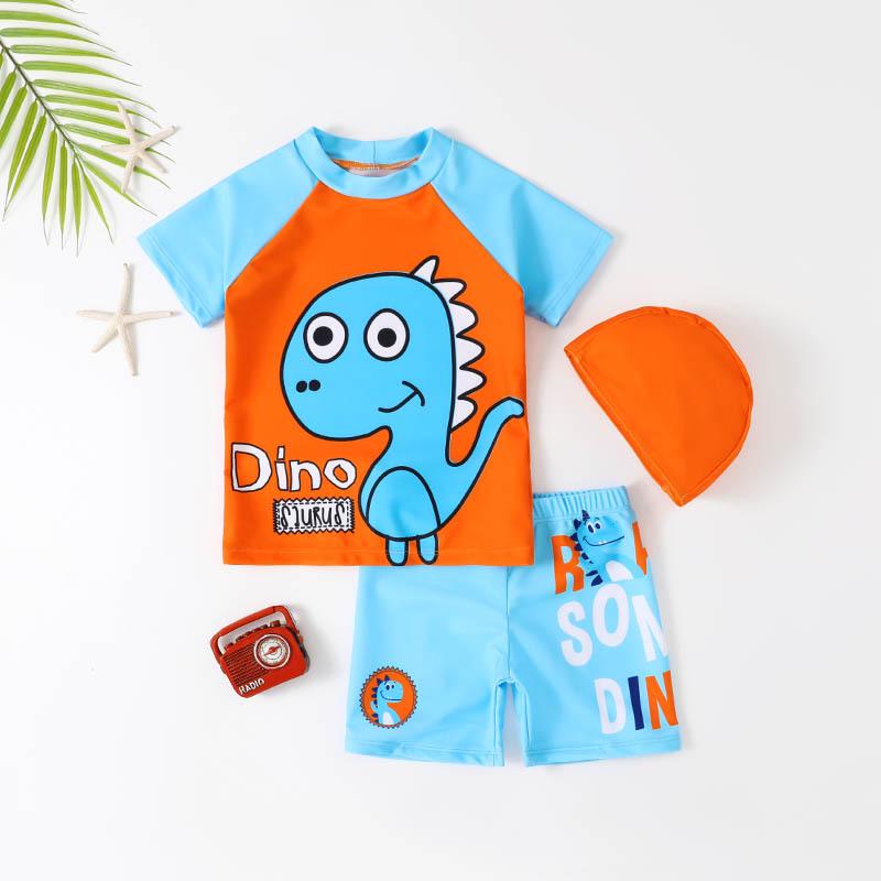 

New Boys Cartoon Swimsuit: Cute Swimwear for Infants, Toddlers & Kids 7 Years небесно-голубой