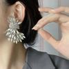 Exaggerated Wing Earrings Shaped Like Leaves Crystal Earrings Wheat Drop Earrings  Gift for Women