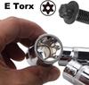 Flower Socket Female E Torx Socket Set with Case Drive E4-E24 External Torque Star Socket Kit, 14Pcs Spare Parts and Accessories