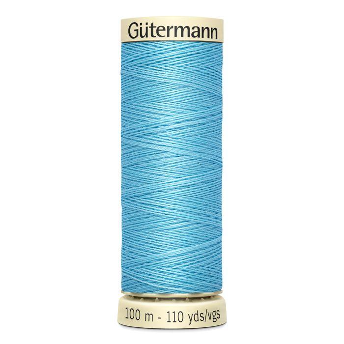 Lot de 5 bobines 100m Fil 100% polyester Gutermann Ref 788988 - Att 196 - bleu céleste