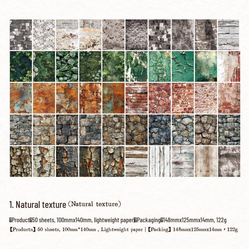 Yan Ji Wind s Retro Journal Material Paper: Philosophical Thoughts Collage, 5 Styles