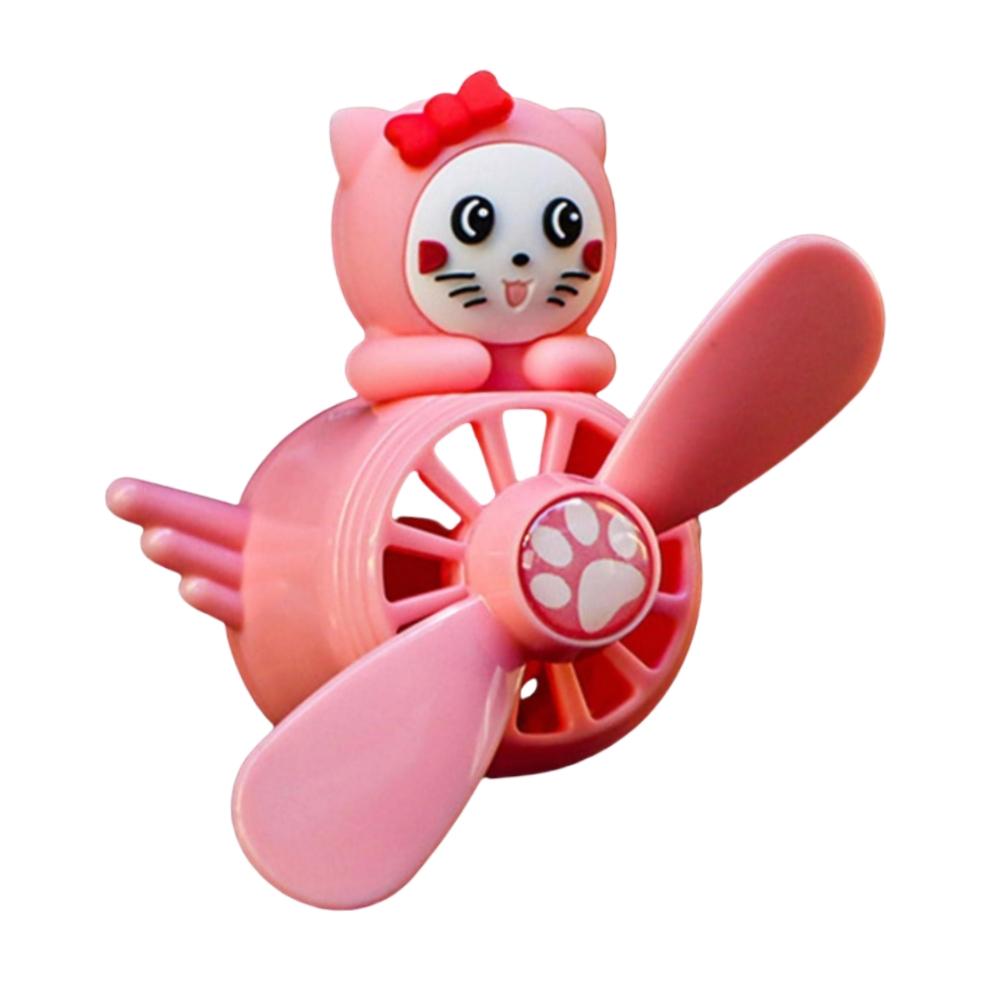 Pink Interior Car Vent Decoration Cat Duck Dog Ornament Air Vent Fan Helicopter Vehicle Blower Car Propeller Refill