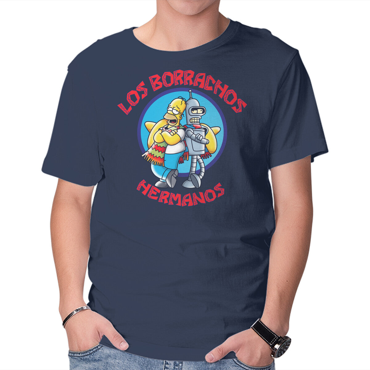 Unisex Crew Neck T-Shirt Los Borrachos Hermanos Graphic Short Sleeve Casual Tee XXL