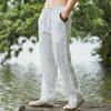 Summer New Chinese Style Men's Solid Color Loose Cotton Linen Wide-leg Trousers Large Size Casual Thin Straight Pants