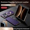 Premium Genuine Leather Magnetic Case For Huawei Mate X7 X6 X5 Smart Touch View No Flip For Answering Rotating Bracket Cover